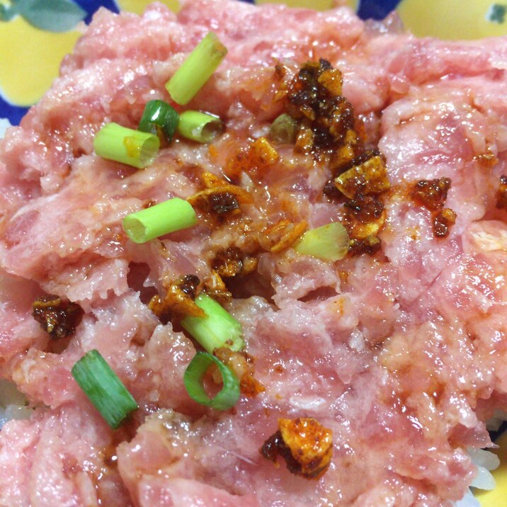 小ねぎと食べるラー油のネギトロ丼 レシピ 作り方 By ドーナツ 楽天レシピ